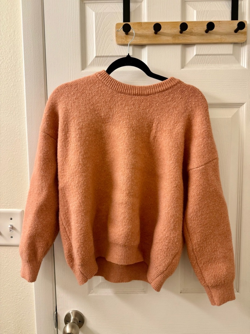 Cozy Crewneck Sweater in Rust Peach